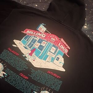 Black 2021 Rolling Loud Festival Graphic Hoodie